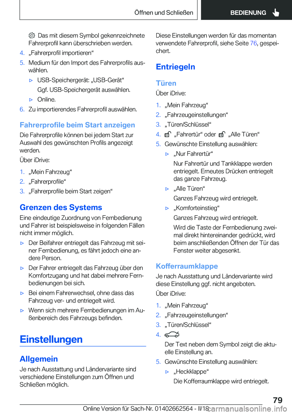BMW M2 2018  Betriebsanleitungen (in German) � � �D�a�s� �m�i�t� �d�i�e�s�e�m� �S�y�m�b�o�l� �g�e�k�e�n�n�z�e�i�c�h�n�e�t�e
�F�a�h�r�e�r�p�r�o�f�i�l� �k�a�n�n� �