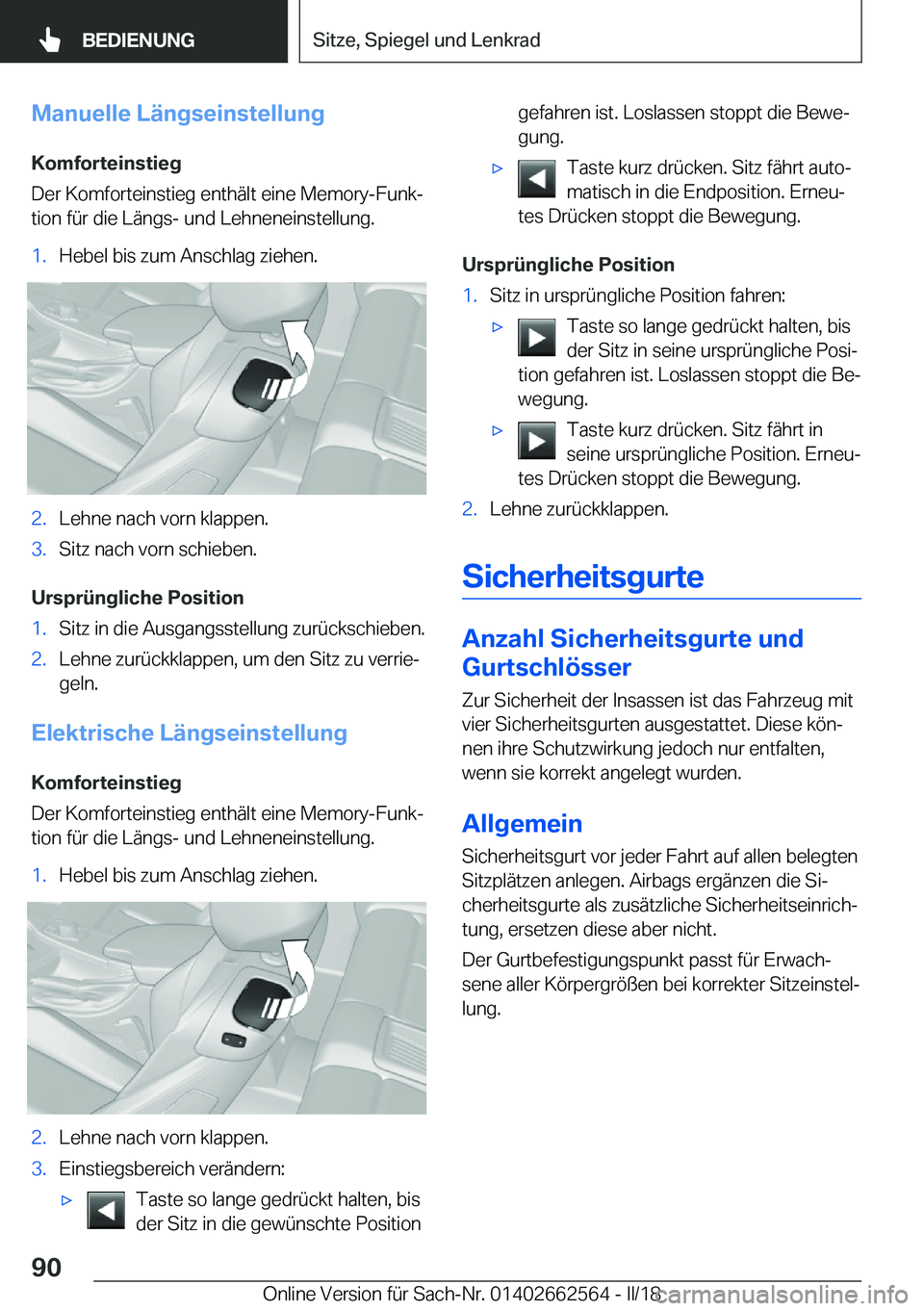 BMW M2 2018  Betriebsanleitungen (in German) �M�a�n�u�e�l�l�e��L�