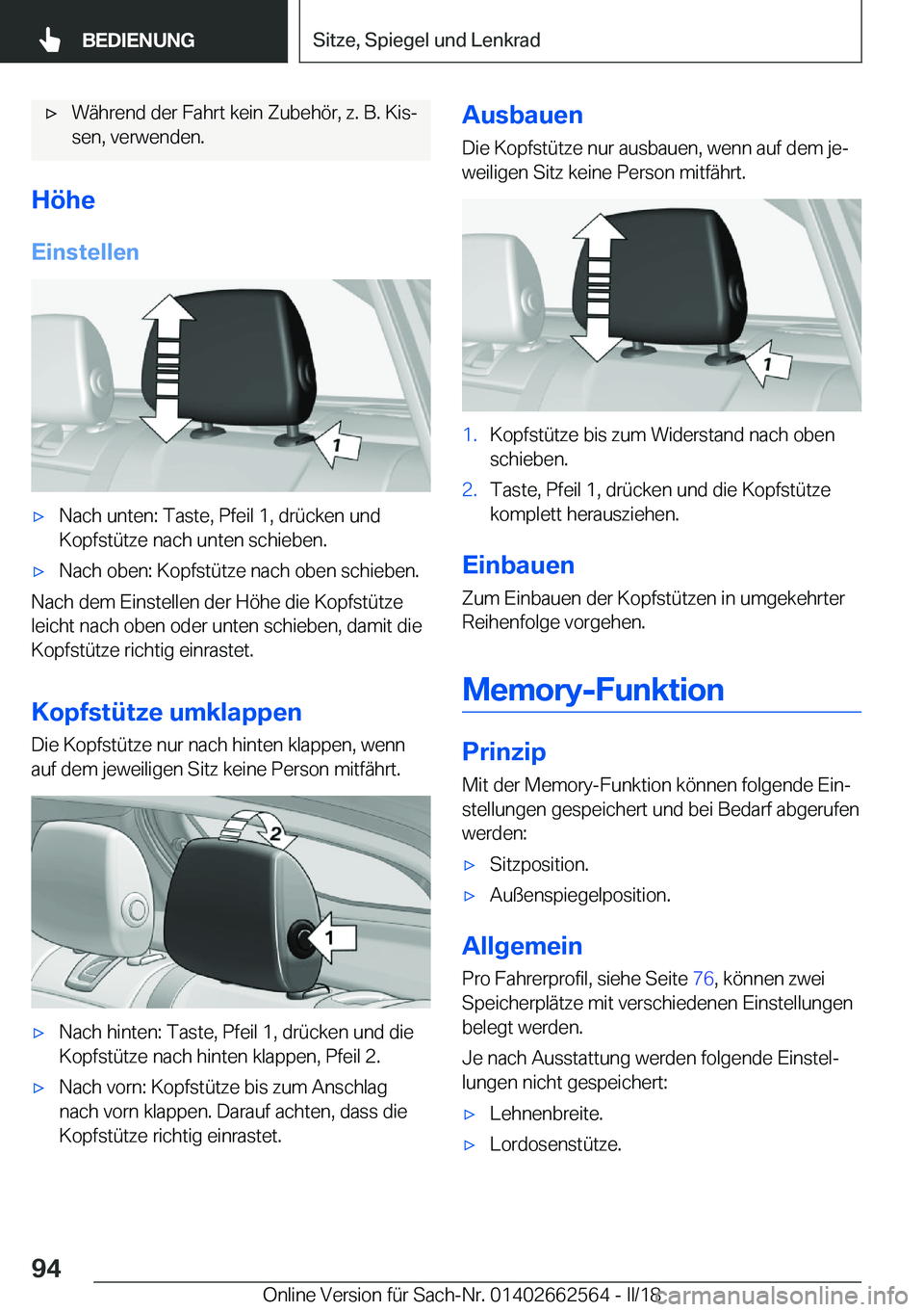 BMW M2 2018  Betriebsanleitungen (in German) 'x�W�
