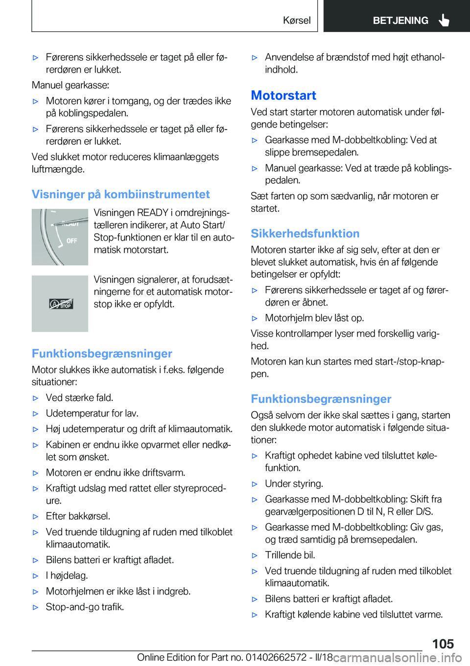 BMW M2 2018  InstruktionsbØger (in Danish) 'x�F�