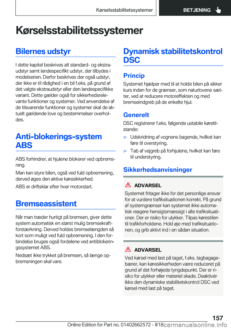 BMW M2 2018  InstruktionsbØger (in Danish) �K�