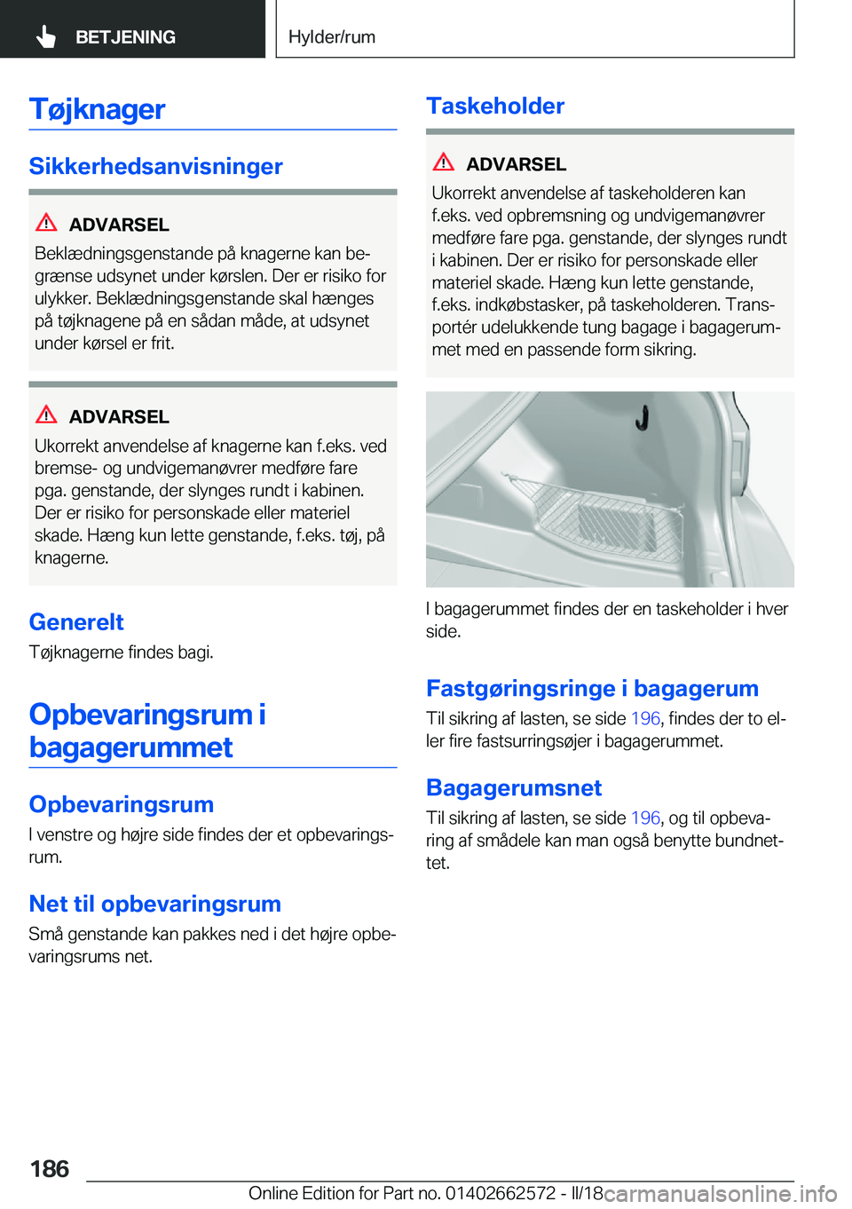 BMW M2 2018  InstruktionsbØger (in Danish) �T�