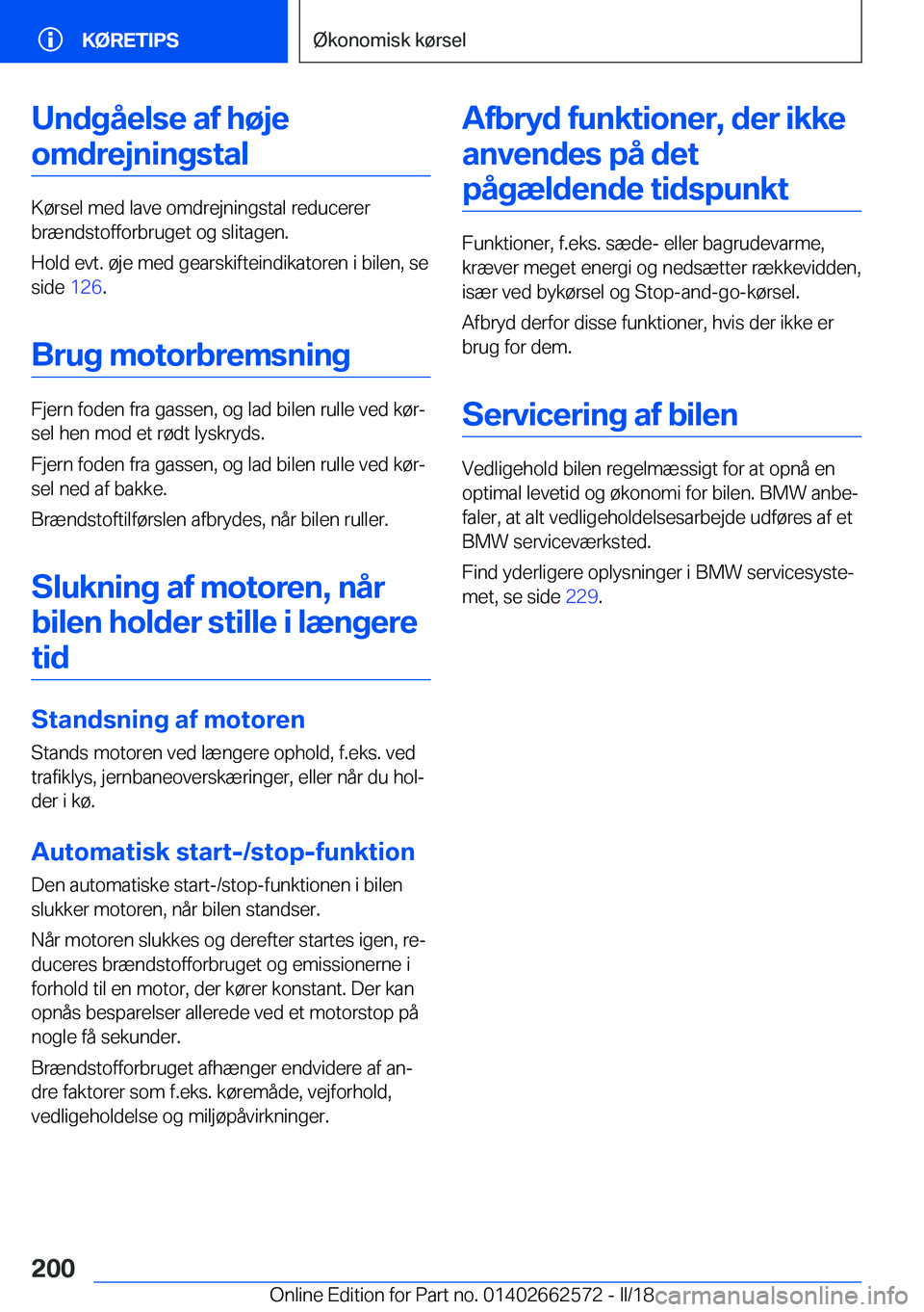 BMW M2 2018  InstruktionsbØger (in Danish) �U�n�d�g�å�e�l�s�e��a�f��h�