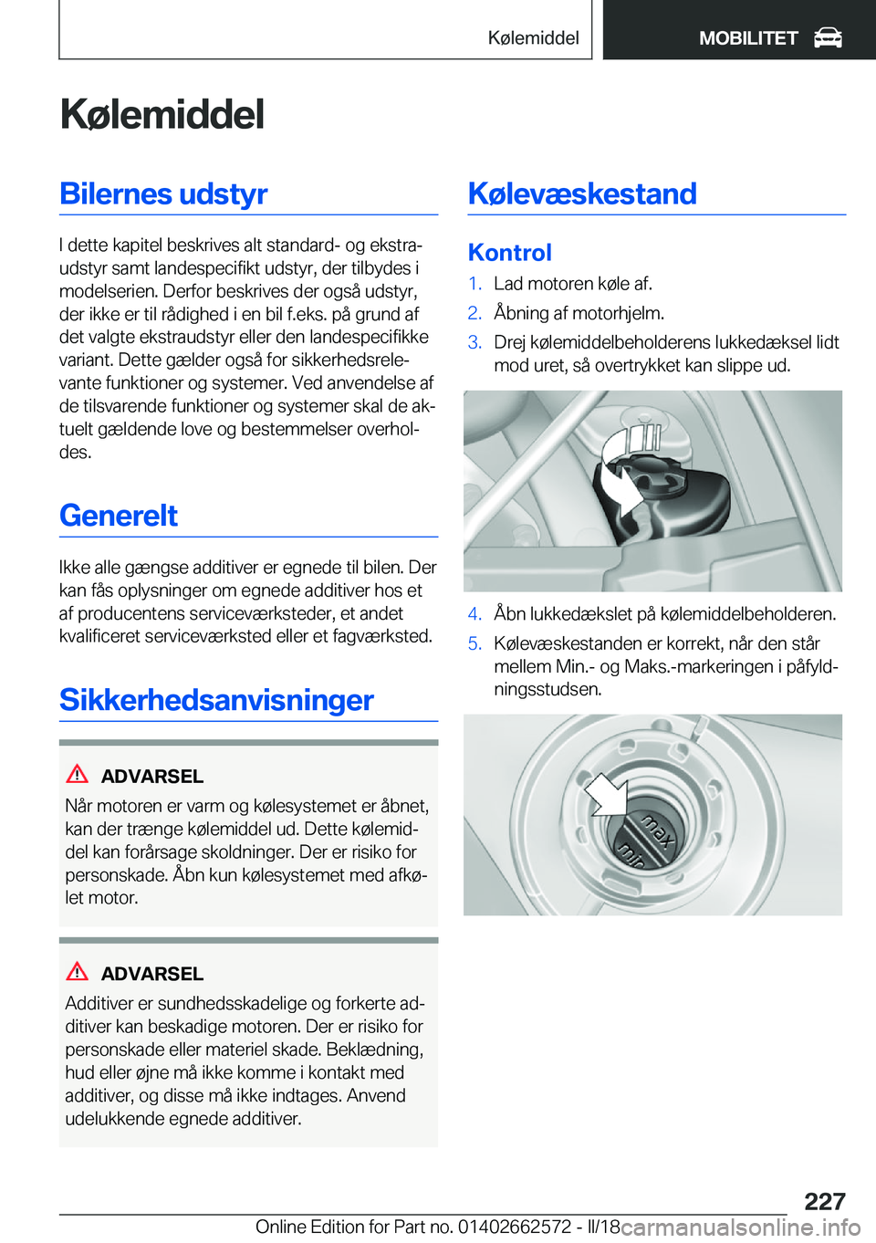 BMW M2 2018  InstruktionsbØger (in Danish) �K�