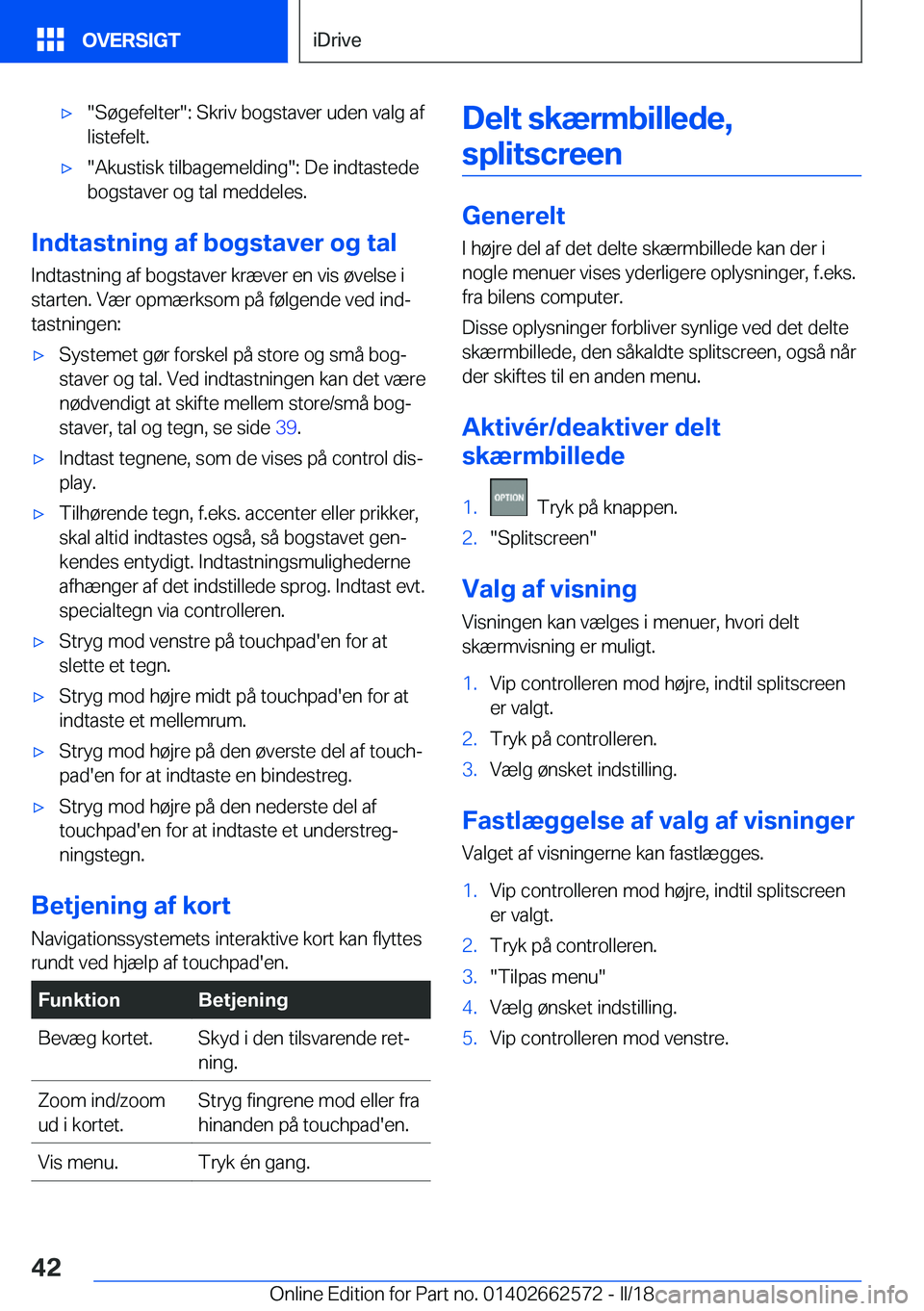 BMW M2 2018  InstruktionsbØger (in Danish) 'x�"�S�