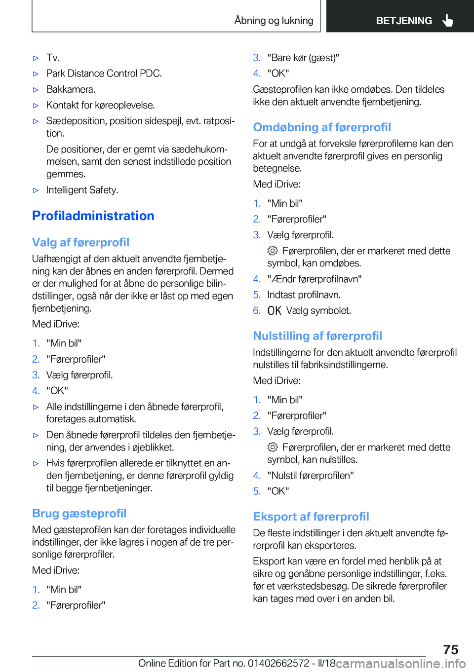 BMW M2 2018  InstruktionsbØger (in Danish) 'x�T�v�.'x�P�a�r�k� �D�i�s�t�a�n�c�e� �C�o�n�t�r�o�l� �P�D�C�.'x�B�a�k�k�a�m�e�r�a�.'x�K�o�n�t�a�k�t� �f�o�r� �k�