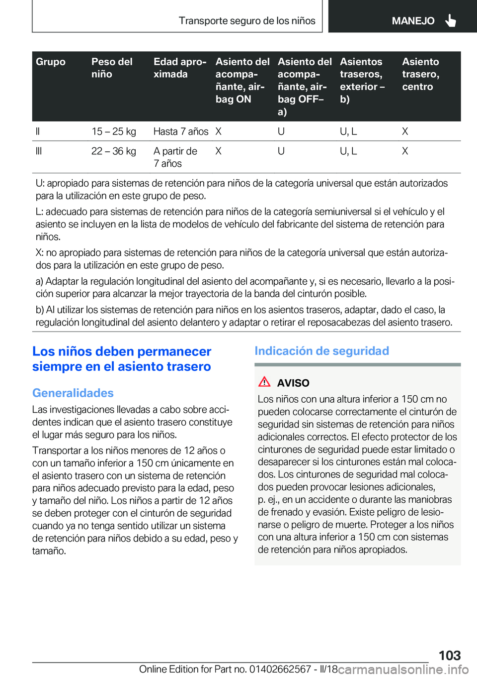 BMW M2 2018  Manuales de Empleo (in Spanish) �G�r�u�p�o�P�e�s�o��d�e�l
�n�i�