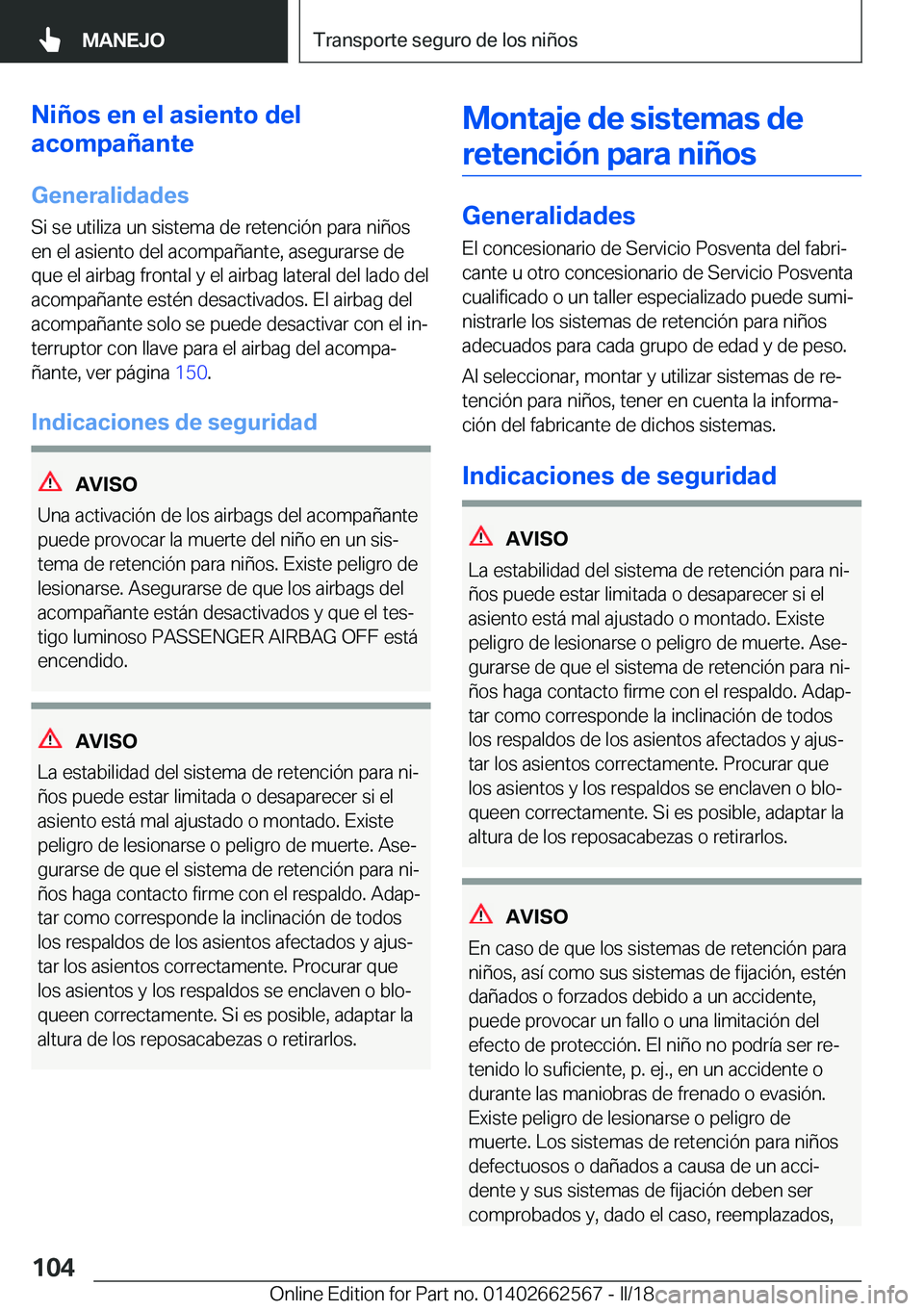 BMW M2 2018  Manuales de Empleo (in Spanish) �N�i�