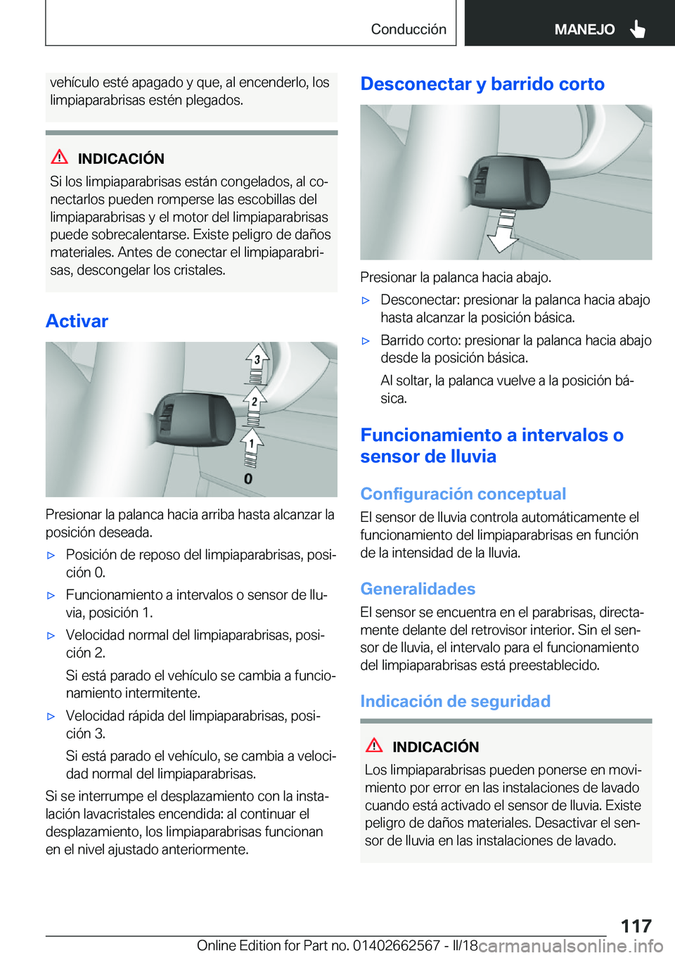 BMW M2 2018  Manuales de Empleo (in Spanish) �v�e�h�