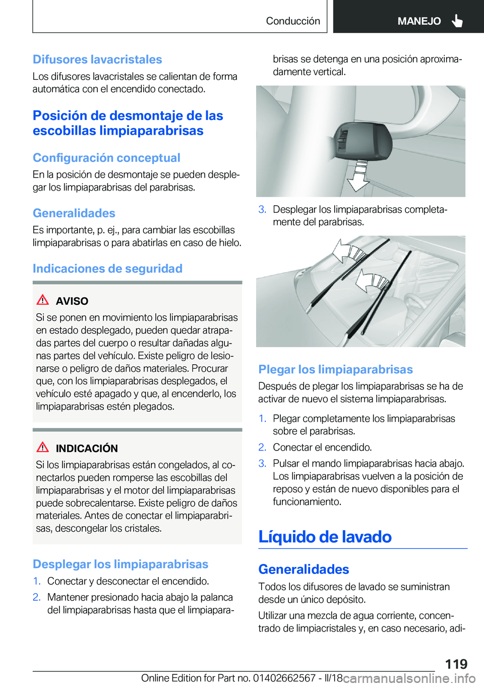 BMW M2 2018  Manuales de Empleo (in Spanish) �D�i�f�u�s�o�r�e�s��l�a�v�a�c�r�i�s�t�a�l�e�s�L�o�s� �d�i�f�u�s�o�r�e�s� �l�a�v�a�c�r�i�s�t�a�l�e�s� �s�e� �c�a�l�i�e�n�t�a�n� �d�e� �f�o�r�m�a�a�u�t�o�m�