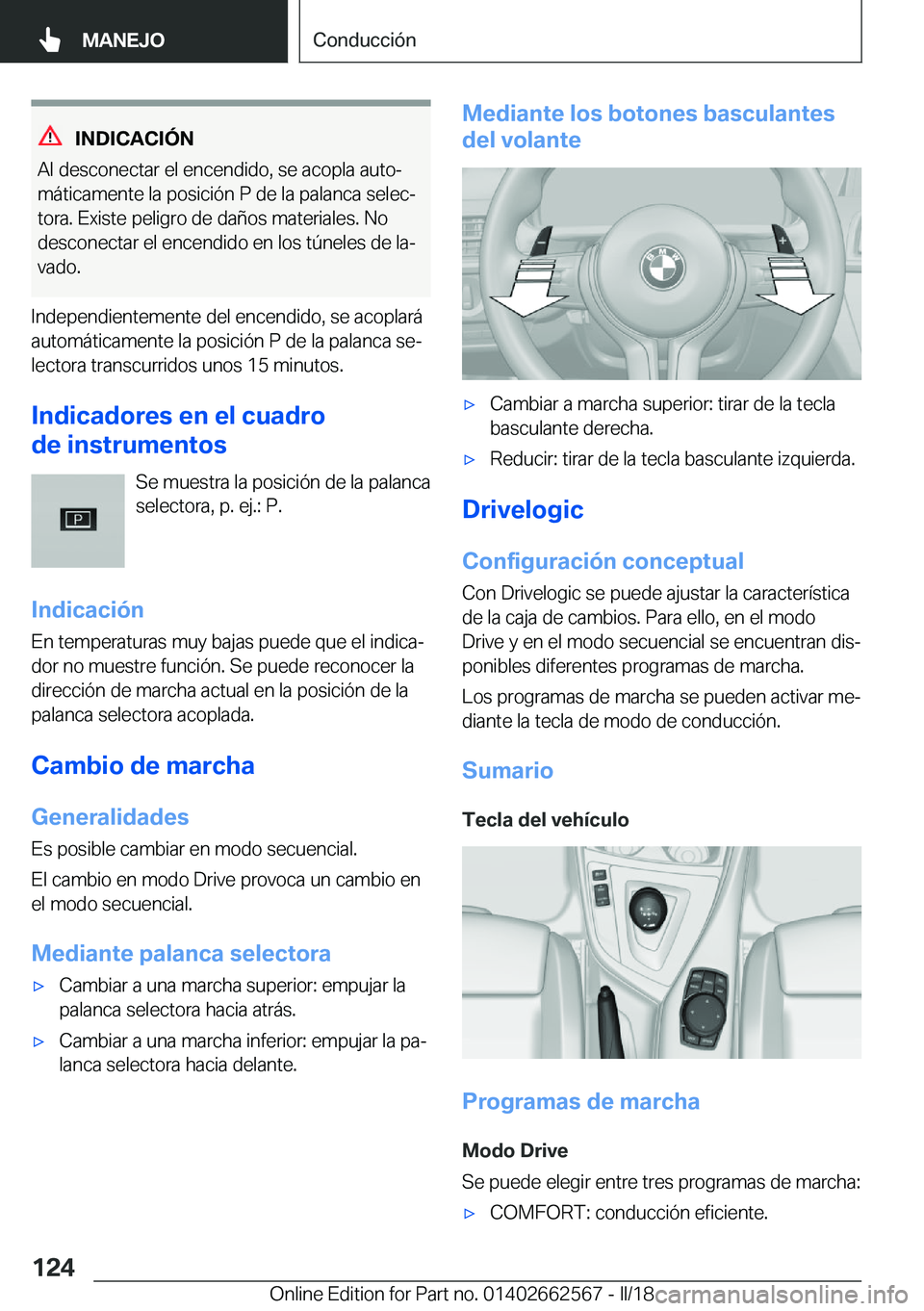 BMW M2 2018  Manuales de Empleo (in Spanish) �I�N�D�I�C�A�C�I�