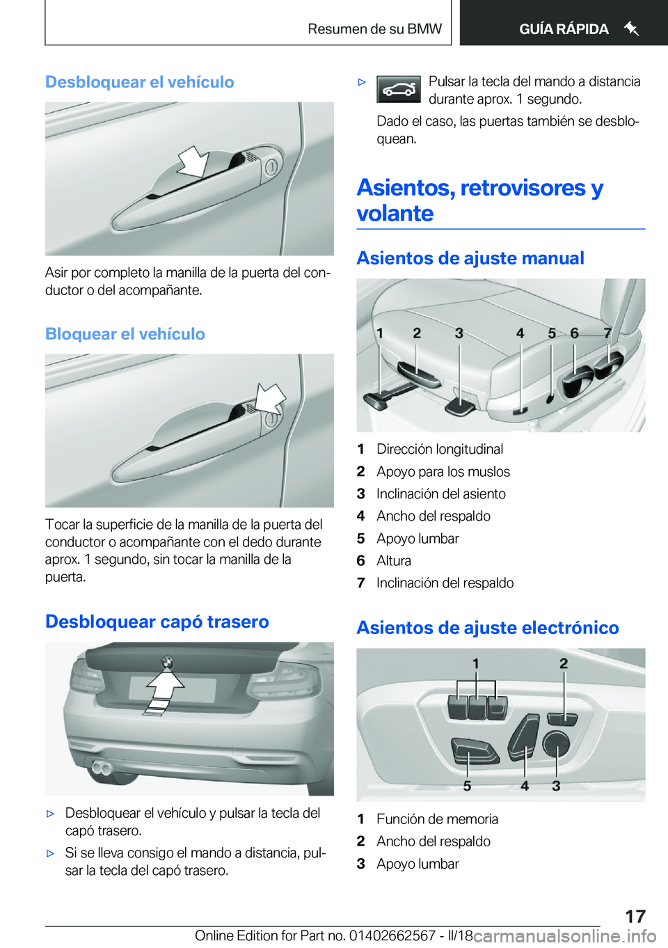 BMW M2 2018  Manuales de Empleo (in Spanish) �D�e�s�b�l�o�q�u�e�a�r��e�l��v�e�h�