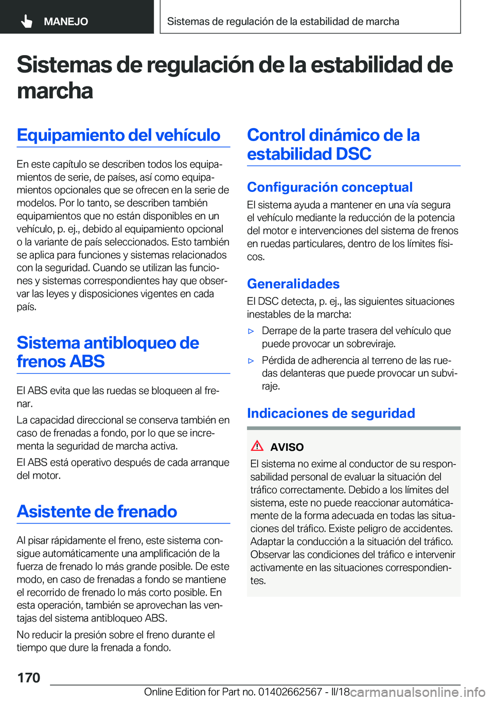 BMW M2 2018  Manuales de Empleo (in Spanish) �S�i�s�t�e�m�a�s��d�e��r�e�g�u�l�a�c�i�