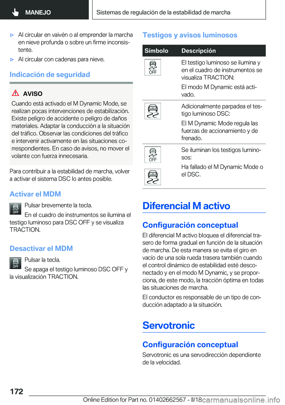 BMW M2 2018  Manuales de Empleo (in Spanish) x�A�l� �c�i�r�c�u�l�a�r� �e�n� �v�a�i�v�