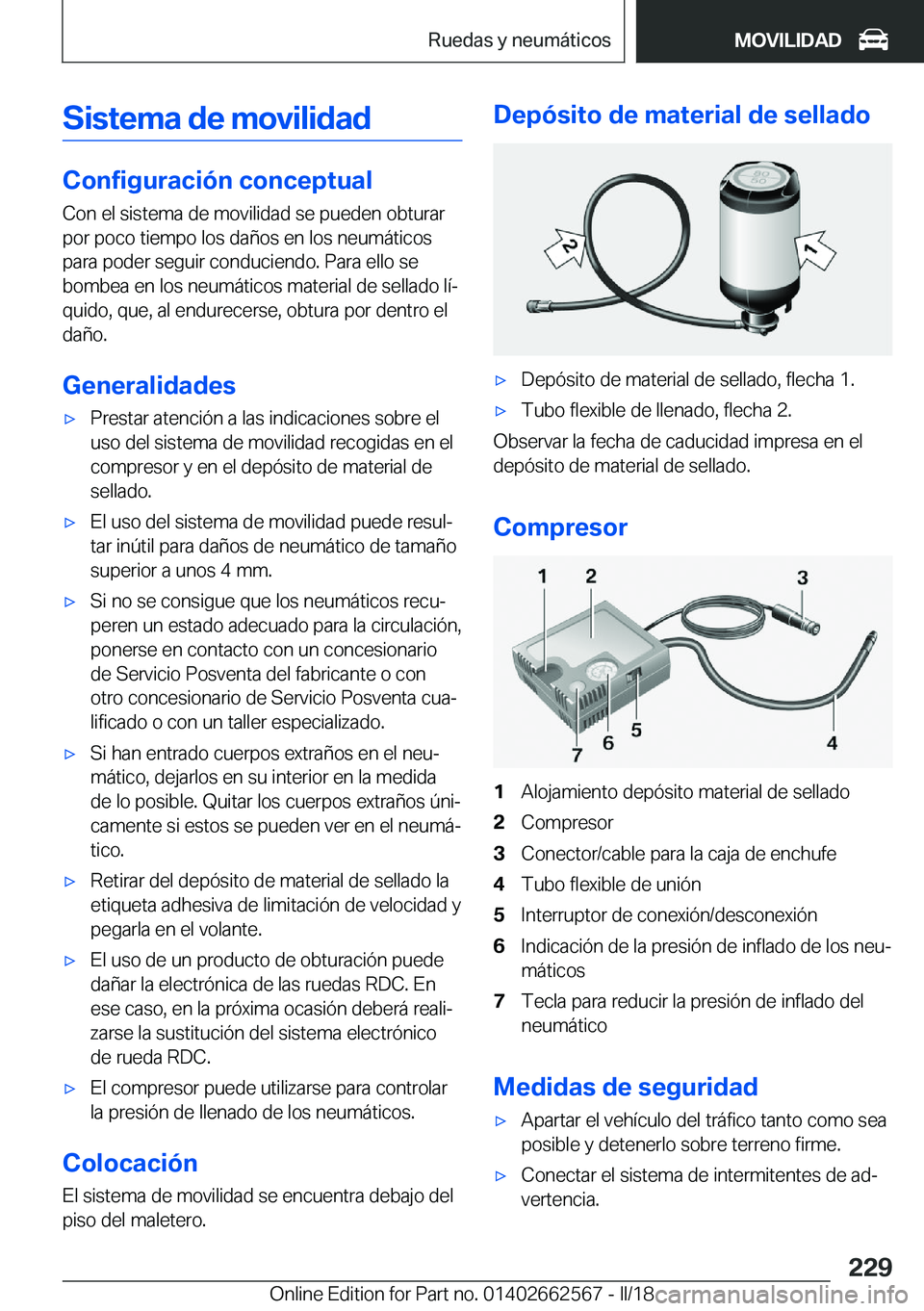 BMW M2 2018  Manuales de Empleo (in Spanish) �S�i�s�t�e�m�a��d�e��m�o�v�i�l�i�d�a�d
�C�o�n�f�i�g�u�r�a�c�i�