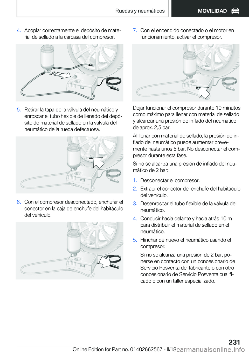 BMW M2 2018  Manuales de Empleo (in Spanish) �4�.�A�c�o�p�l�a�r� �c�o�r�r�e�c�t�a�m�e�n�t�e� �e�l� �d�e�p�