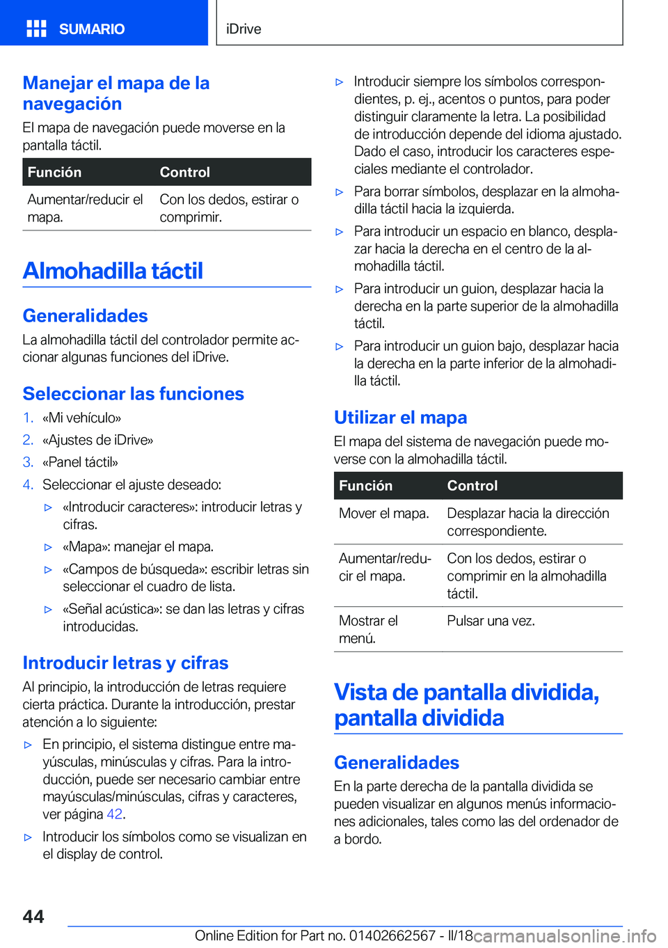 BMW M2 2018  Manuales de Empleo (in Spanish) �M�a�n�e�j�a�r��e�l��m�a�p�a��d�e��l�a
�n�a�v�e�g�a�c�i�