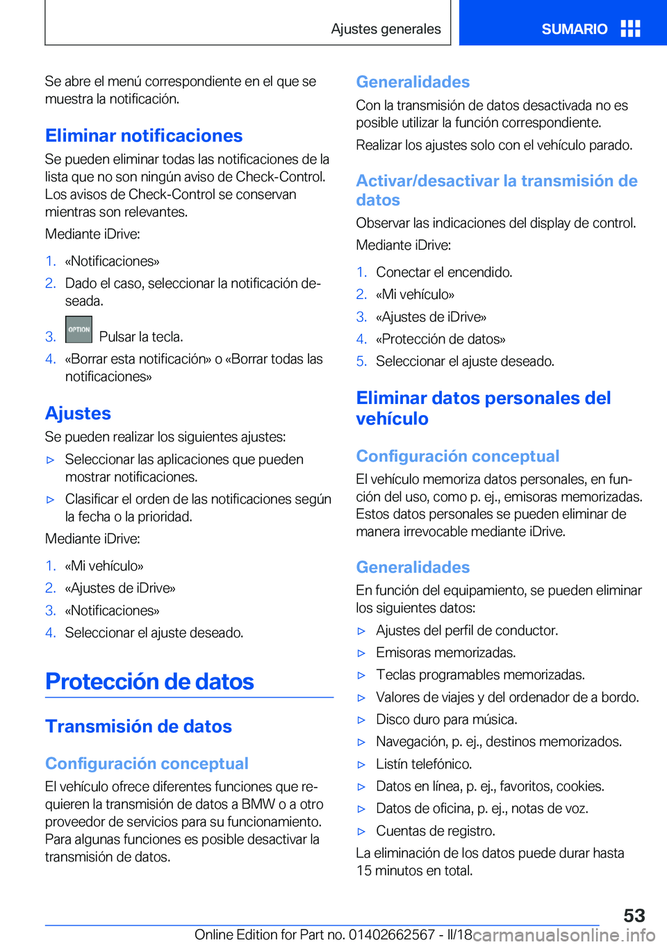 BMW M2 2018  Manuales de Empleo (in Spanish) �S�e� �a�b�r�e� �e�l� �m�e�n�