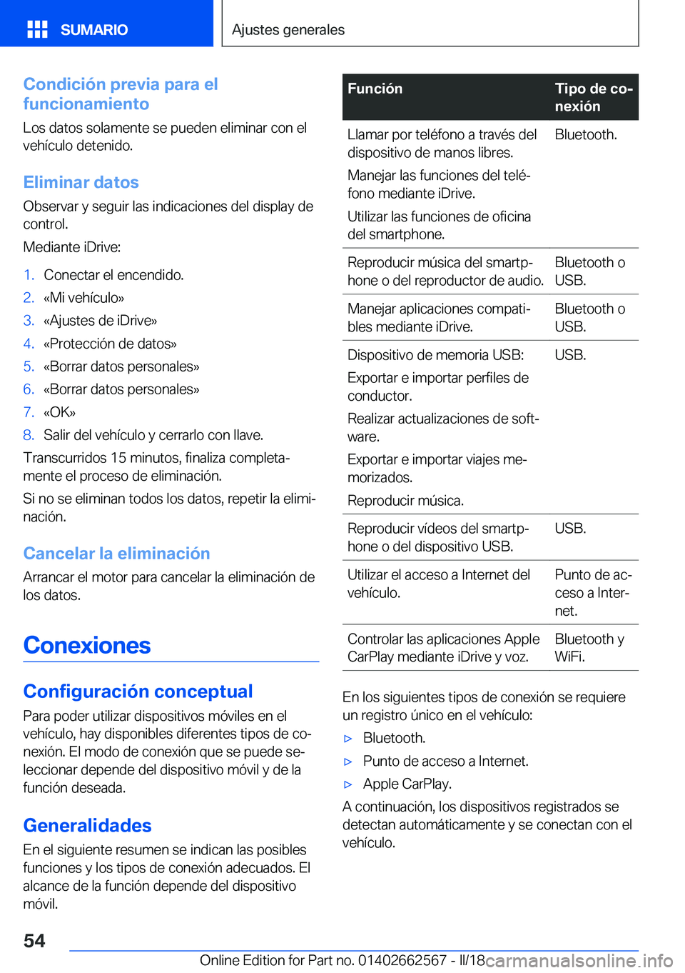 BMW M2 2018  Manuales de Empleo (in Spanish) �C�o�n�d�i�c�i�