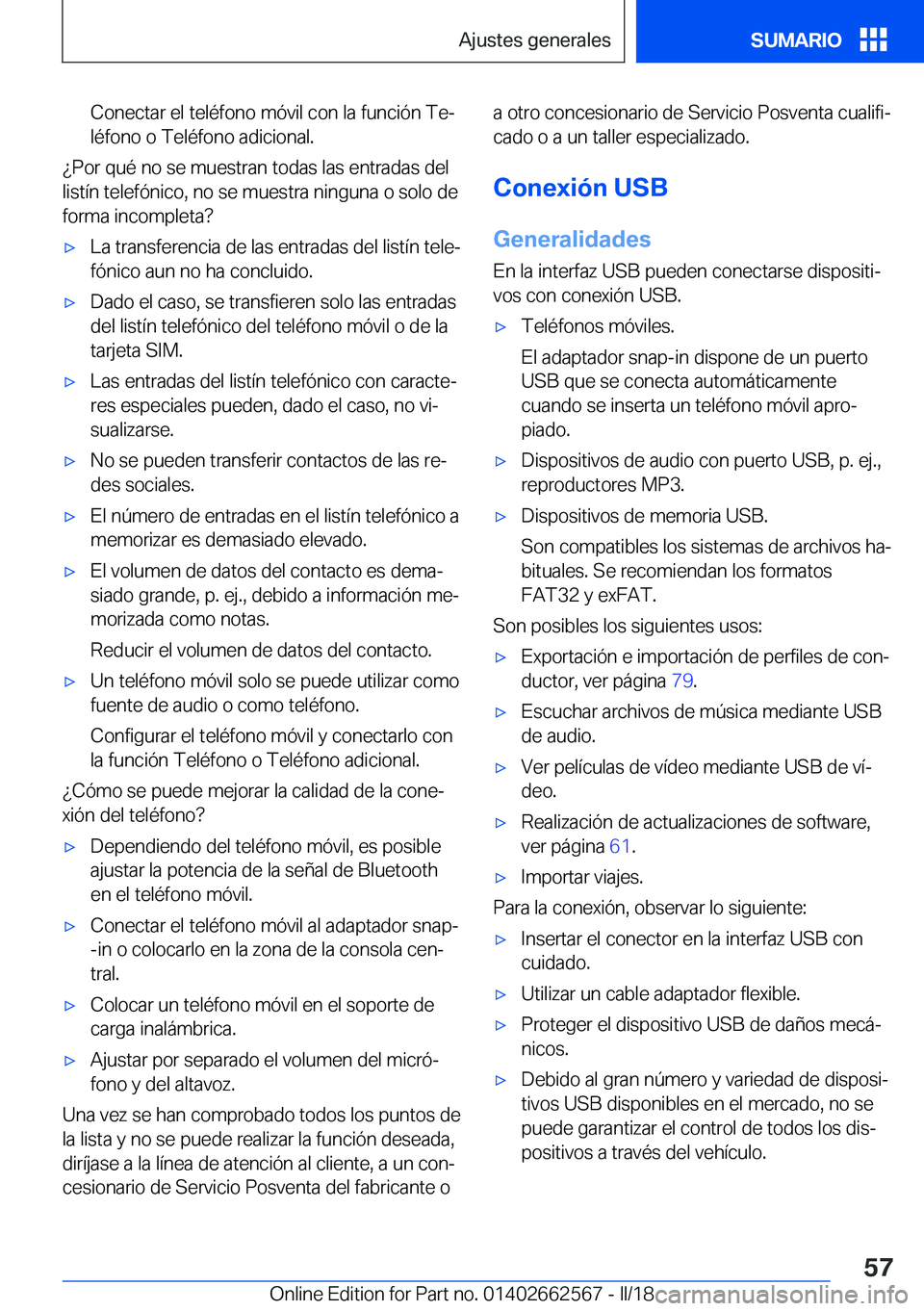 BMW M2 2018  Manuales de Empleo (in Spanish) �C�o�n�e�c�t�a�r� �e�l� �t�e�l�