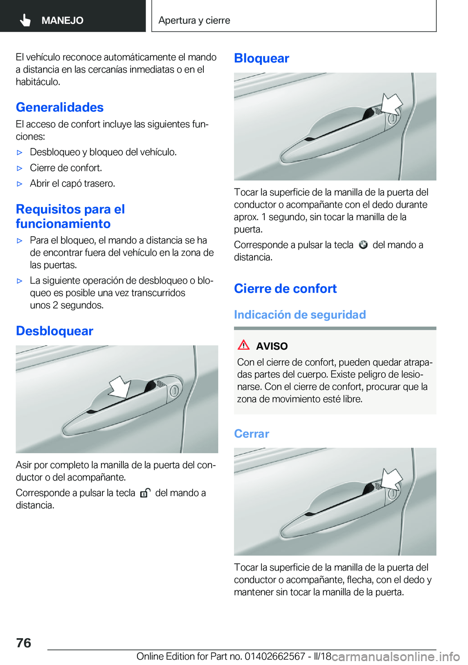 BMW M2 2018  Manuales de Empleo (in Spanish) �E�l� �v�e�h�