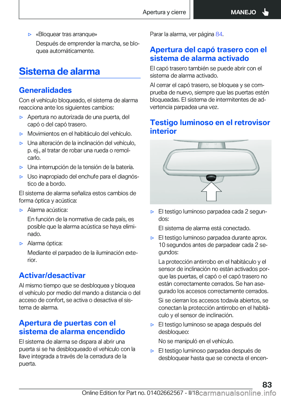 BMW M2 2018  Manuales de Empleo (in Spanish) x�«�B�l�o�q�u�e�a�r� �t�r�a�s� �a�r�r�a�n�q�u�e�{
�D�e�s�p�u�