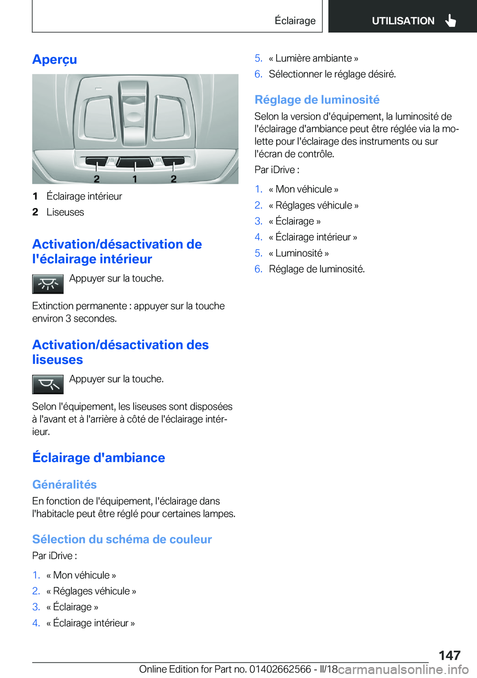 BMW M2 2018  Notices Demploi (in French) �A�p�e�r�ç�u�1�