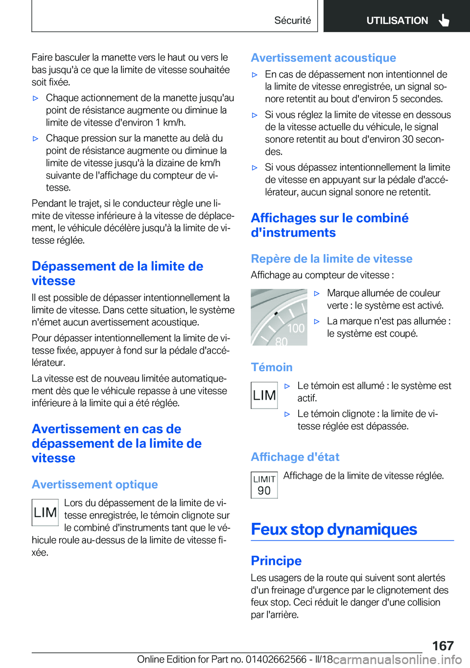 BMW M2 2018  Notices Demploi (in French) �F�a�i�r�e� �b�a�s�c�u�l�e�r� �l�a� �m�a�n�e�t�t�e� �v�e�r�s� �l�e� �h�a�u�t� �o�u� �v�e�r�s� �l�e
�b�a�s� �j�u�s�q�u�'�