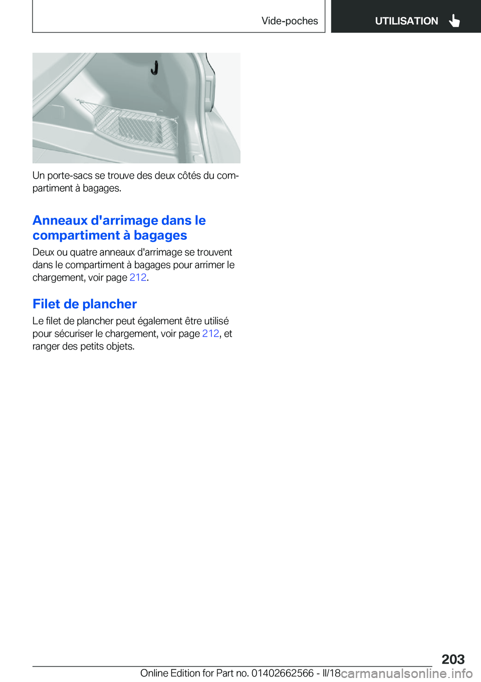 BMW M2 2018  Notices Demploi (in French) �U�n� �p�o�r�t�e�-�s�a�c�s� �s�e� �t�r�o�u�v�e� �d�e�s� �d�e�u�x� �c�