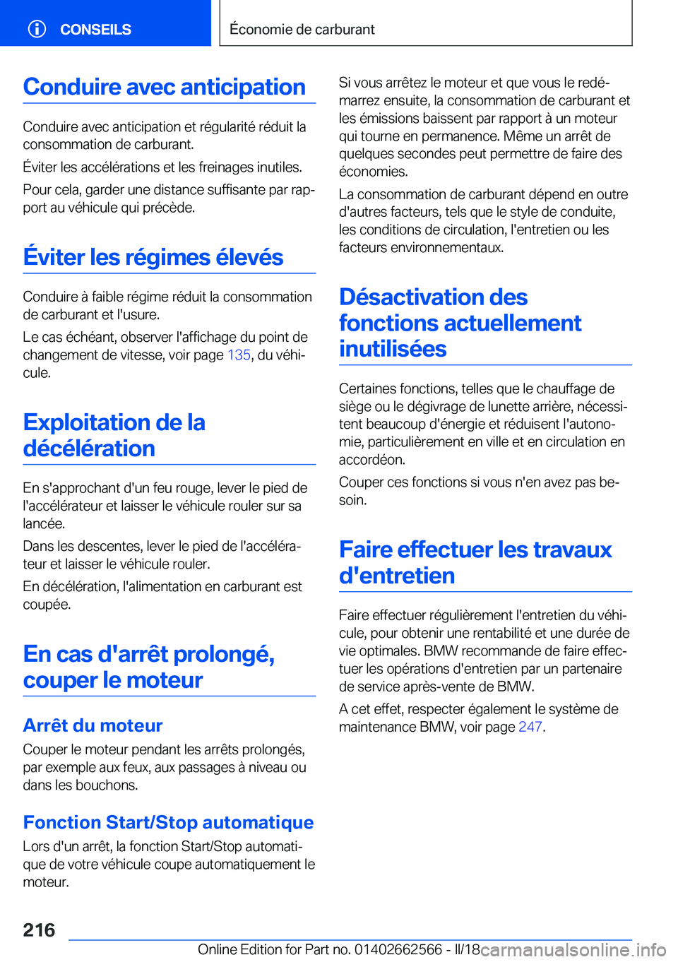 BMW M2 2018  Notices Demploi (in French) �C�o�n�d�u�i�r�e��a�v�e�c��a�n�t�i�c�i�p�a�t�i�o�n
�C�o�n�d�u�i�r�e� �a�v�e�c� �a�n�t�i�c�i�p�a�t�i�o�n� �e�t� �r�é�g�u�l�a�r�i�t�é� �r�é�d�u�i�t� �l�a
�c�o�n�s�o�m�m�a�t�i�o�n� �d�e� �c�a�r�b�u�