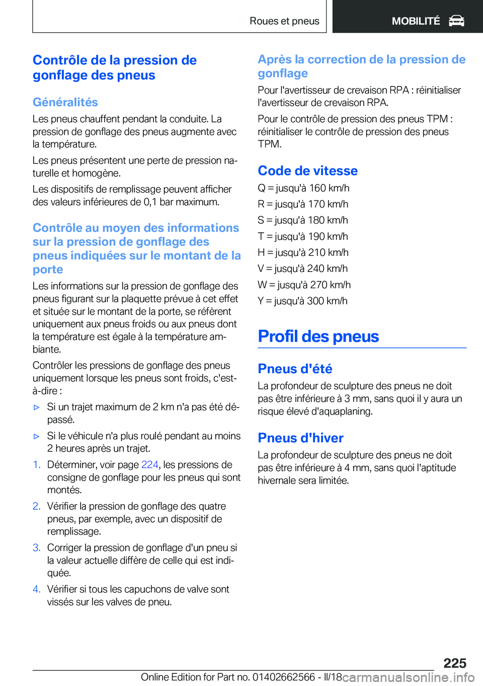 BMW M2 2018  Notices Demploi (in French) �C�o�n�t�r�