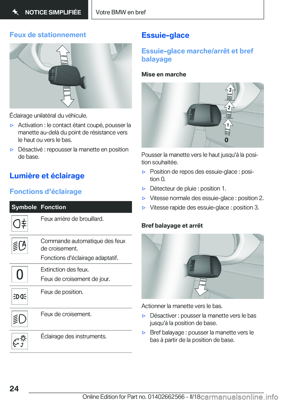 BMW M2 2018  Notices Demploi (in French) �F�e�u�x��d�e��s�t�a�t�i�o�n�n�e�m�e�n�t
�