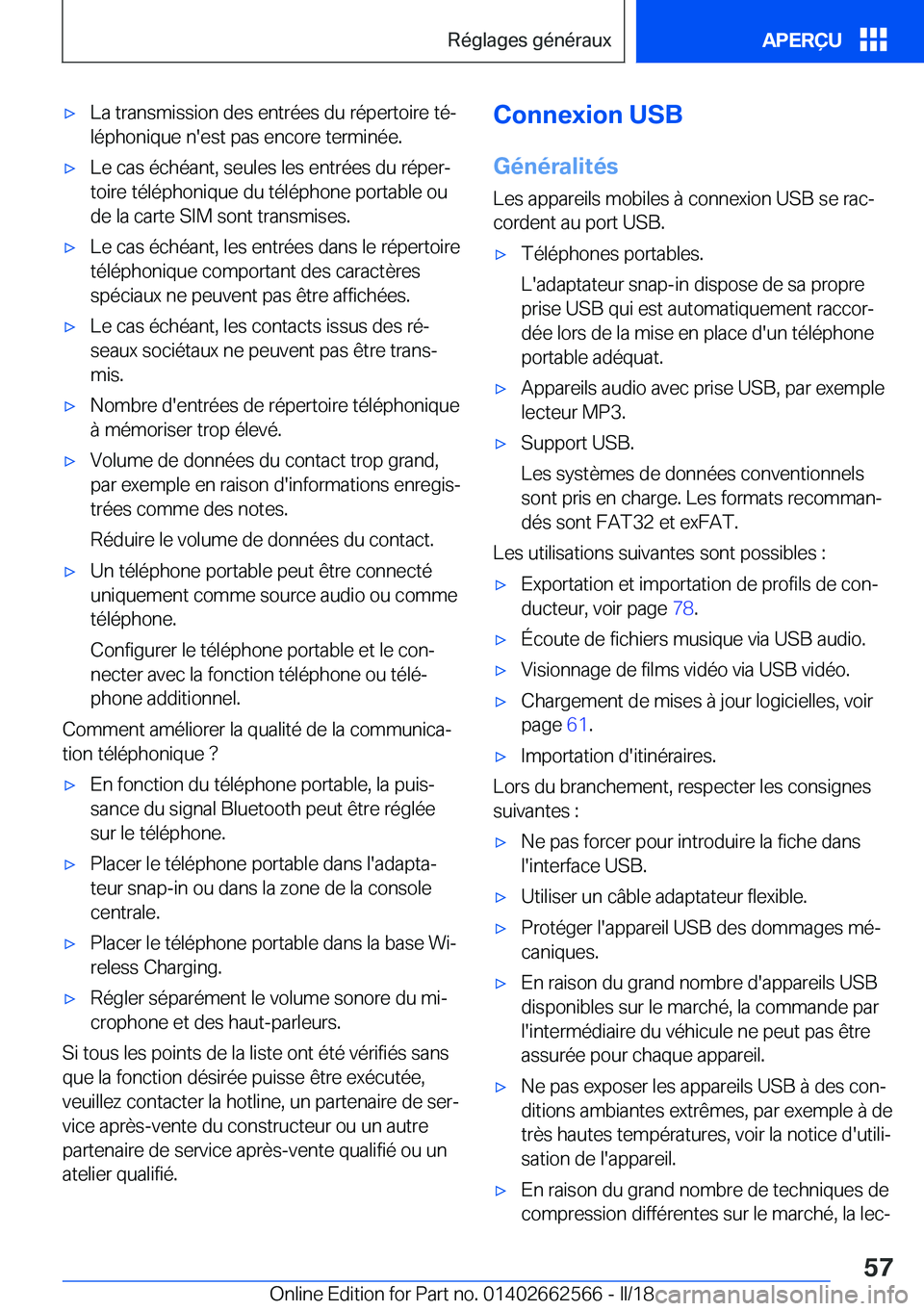 BMW M2 2018  Notices Demploi (in French) 'x�L�a� �t�r�a�n�s�m�i�s�s�i�o�n� �d�e�s� �e�n�t�r�é�e�s� �d�u� �r�é�p�e�r�t�o�i�r�e� �t�éj
�l�é�p�h�o�n�i�q�u�e� �n�'�e�s�t� �p�a�s� �e�n�c�o�r�e� �t�e�r�m�i�n�é�e�.'x�L�e� �c�a�s� 