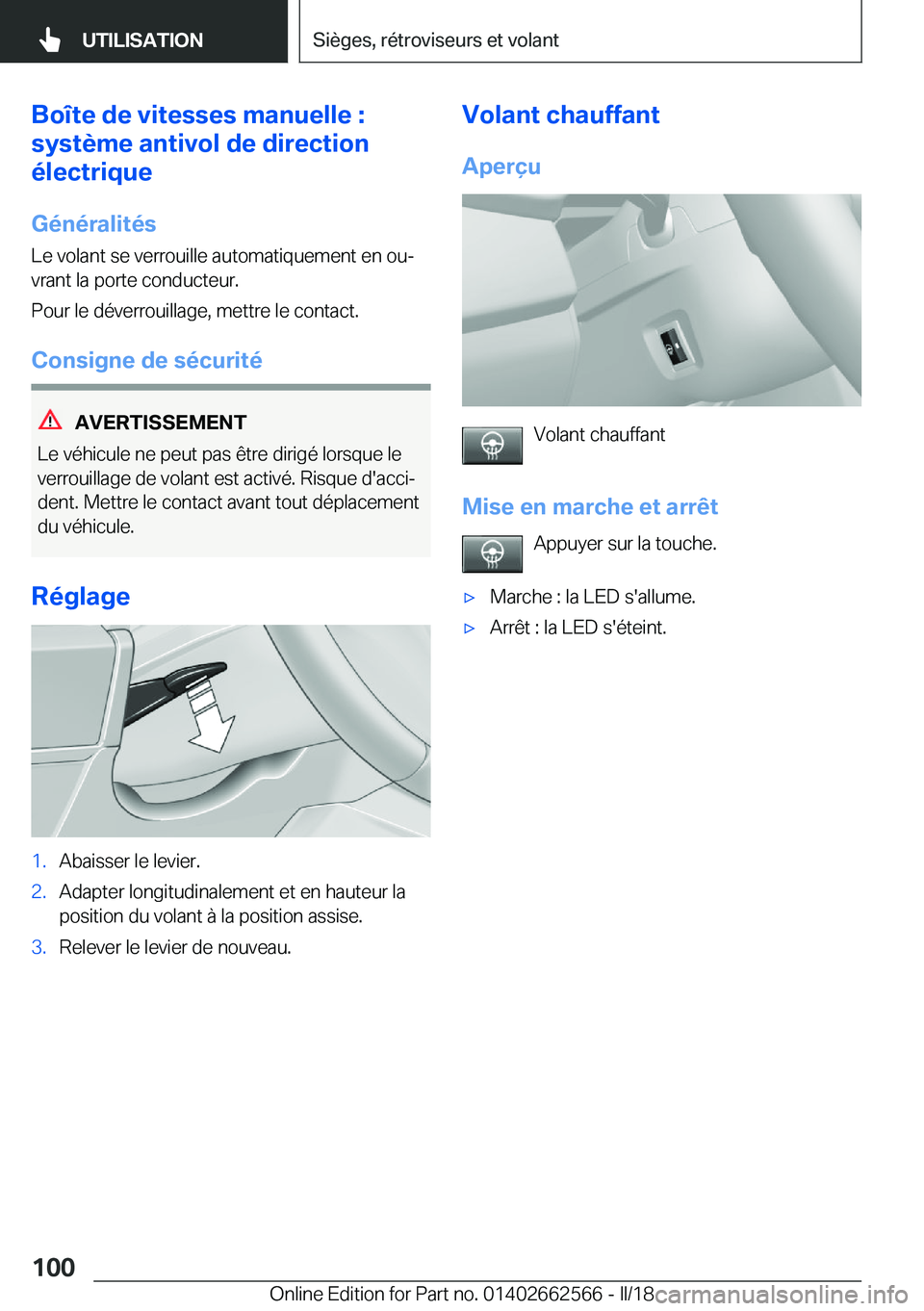 BMW M2 2018  Notices Demploi (in French) �B�o�