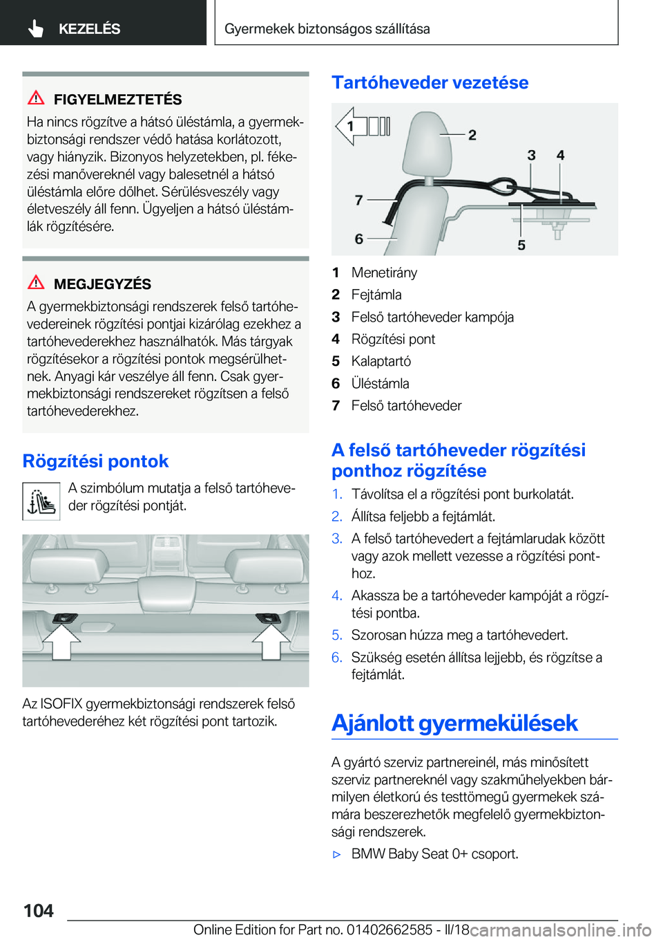 BMW M2 2018  Kezelési útmutató (in Hungarian) �F�I�G�Y�E�L�M�E�Z�T�E�T�