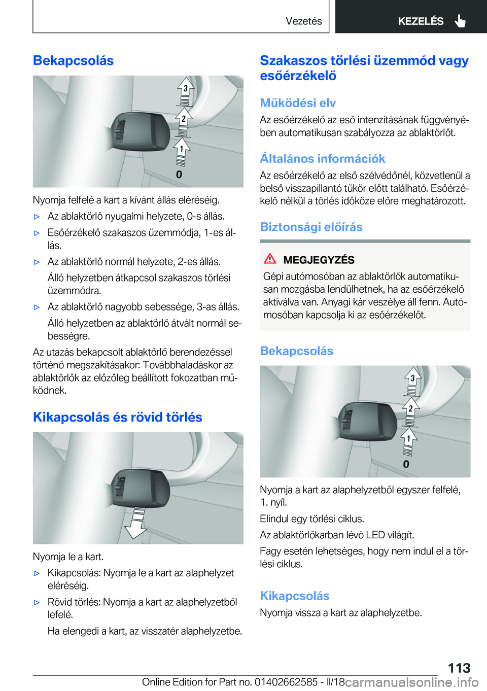 BMW M2 2018  Kezelési útmutató (in Hungarian) �B�e�k�a�p�c�s�o�l�