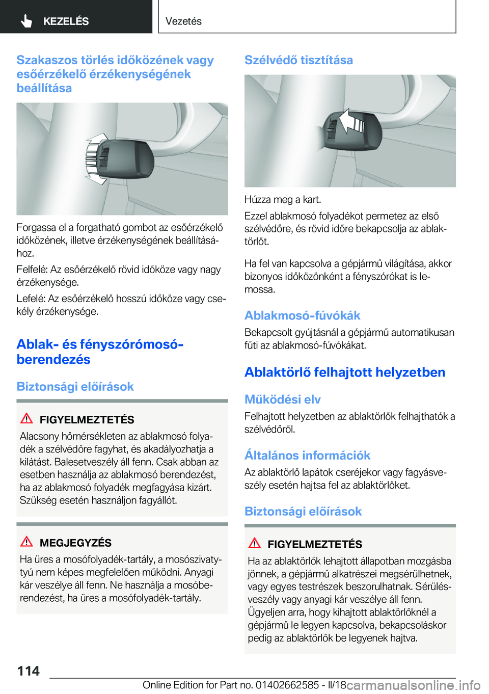 BMW M2 2018  Kezelési útmutató (in Hungarian) �S�z�a�k�a�s�z�o�s��t�