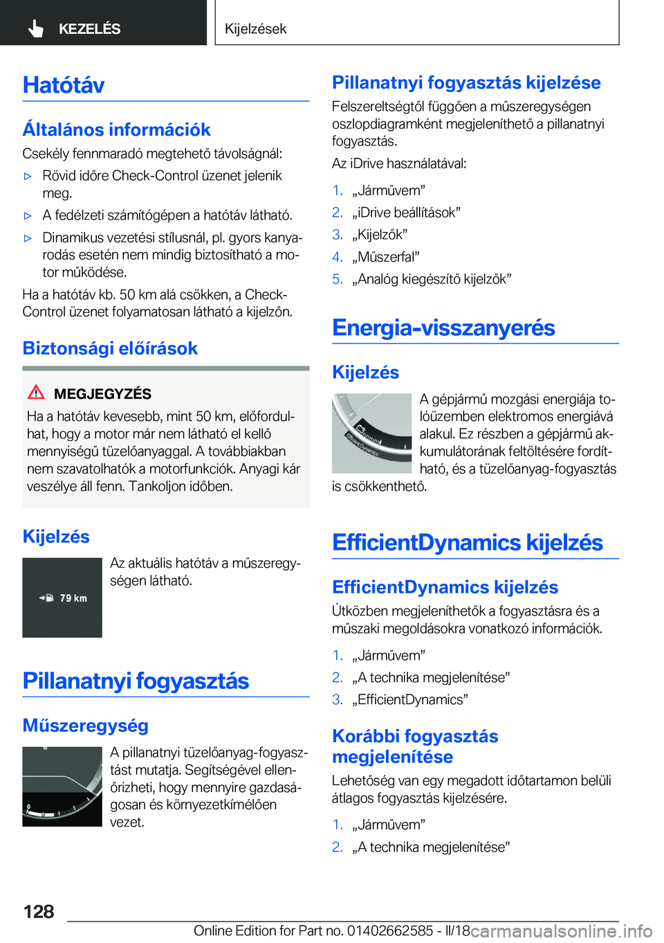 BMW M2 2018  Kezelési útmutató (in Hungarian) �H�a�t�