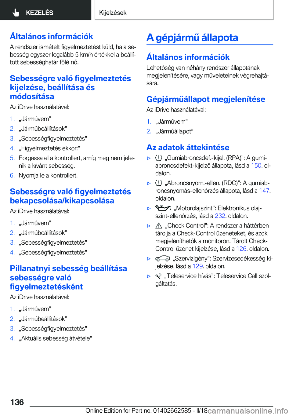 BMW M2 2018  Kezelési útmutató (in Hungarian) �