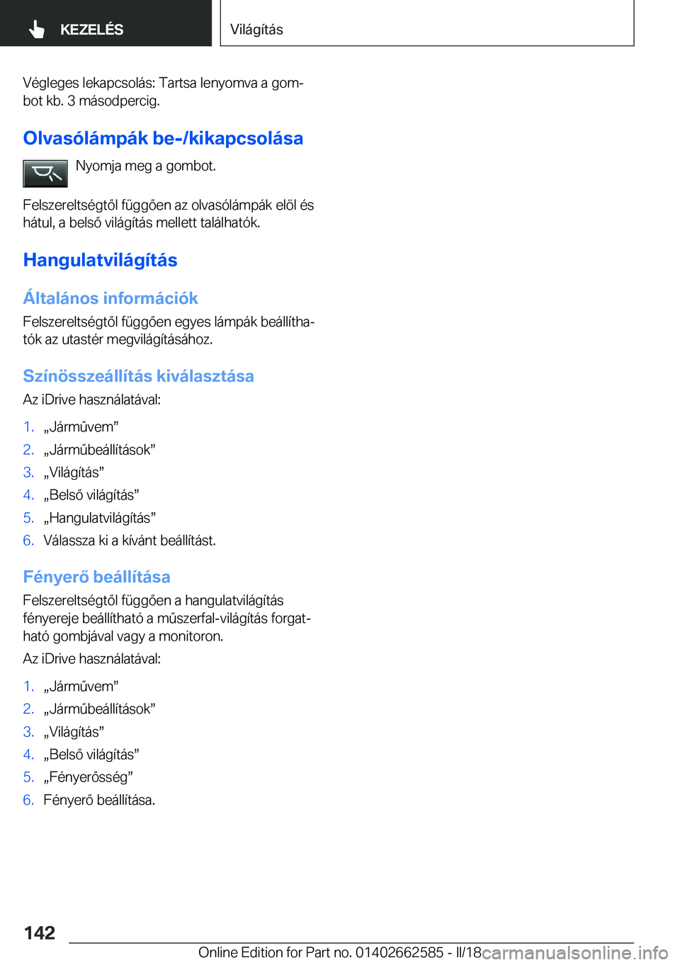 BMW M2 2018  Kezelési útmutató (in Hungarian) �V�