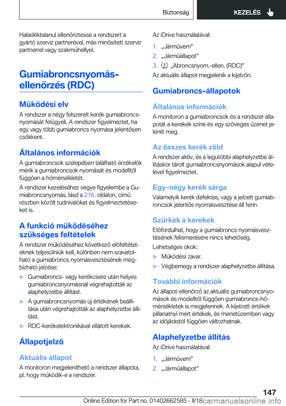 BMW M2 2018  Kezelési útmutató (in Hungarian) �H�a�l�a�d�