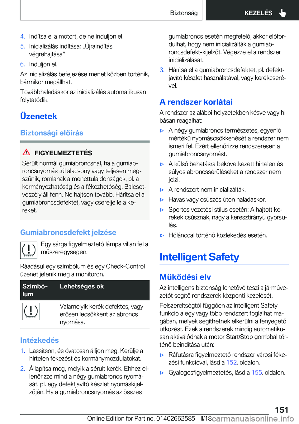 BMW M2 2018  Kezelési útmutató (in Hungarian) �4�.�I�n�d�