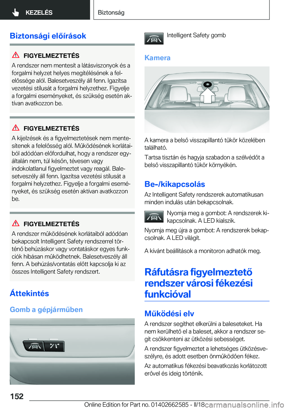 BMW M2 2018  Kezelési útmutató (in Hungarian) �B�i�z�t�o�n�s�