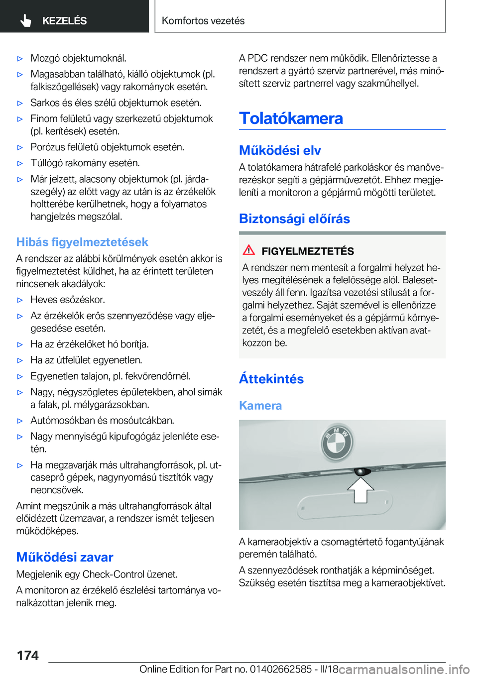 BMW M2 2018  Kezelési útmutató (in Hungarian) 'x�M�o�z�g�