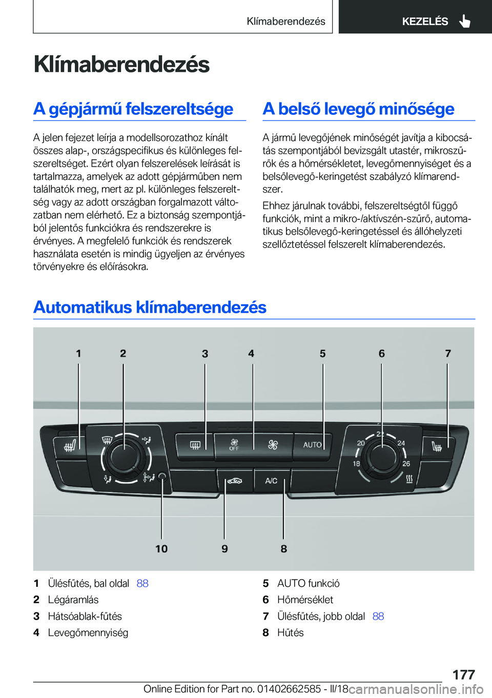 BMW M2 2018  Kezelési útmutató (in Hungarian) �K�l�