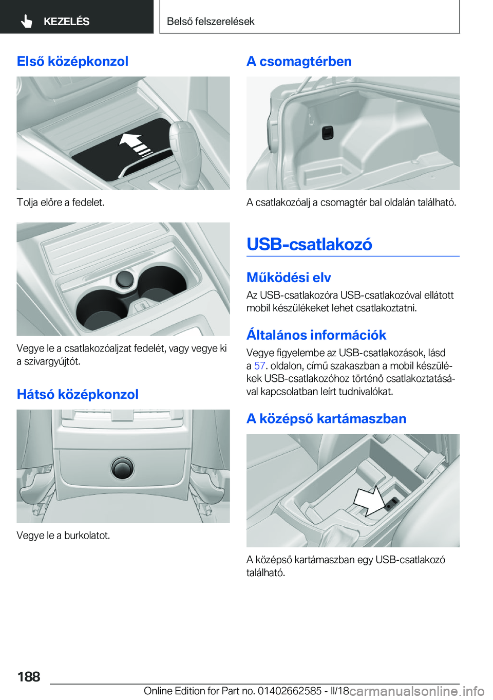 BMW M2 2018  Kezelési útmutató (in Hungarian) �E�l�s�