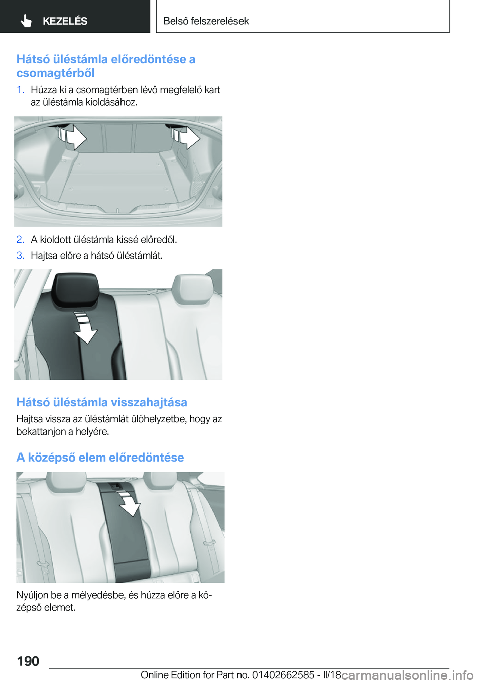 BMW M2 2018  Kezelési útmutató (in Hungarian) �H�