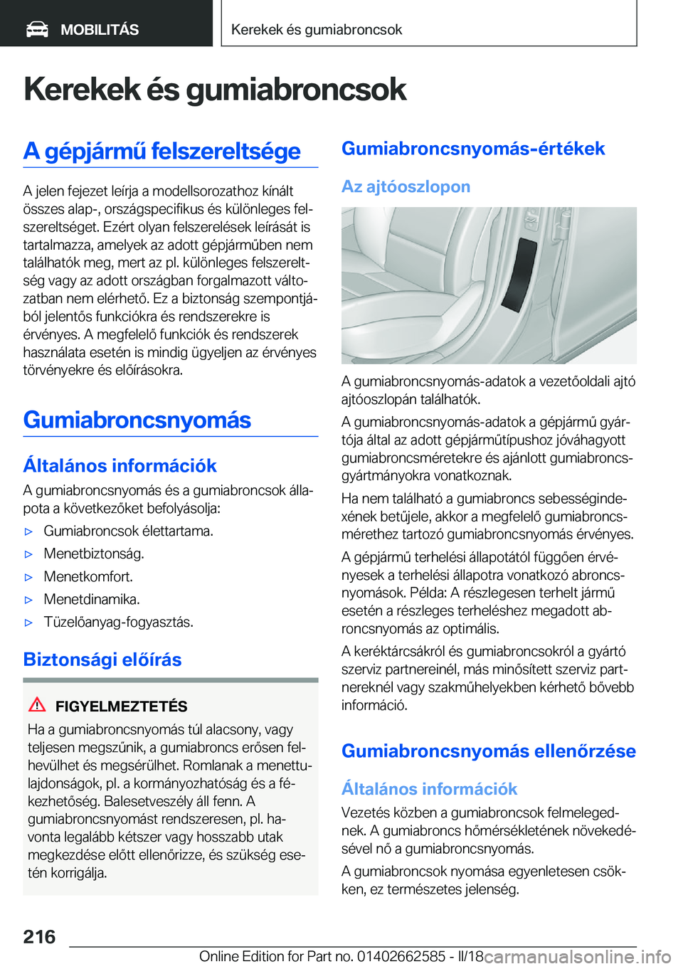 BMW M2 2018  Kezelési útmutató (in Hungarian) �K�e�r�e�k�e�k��