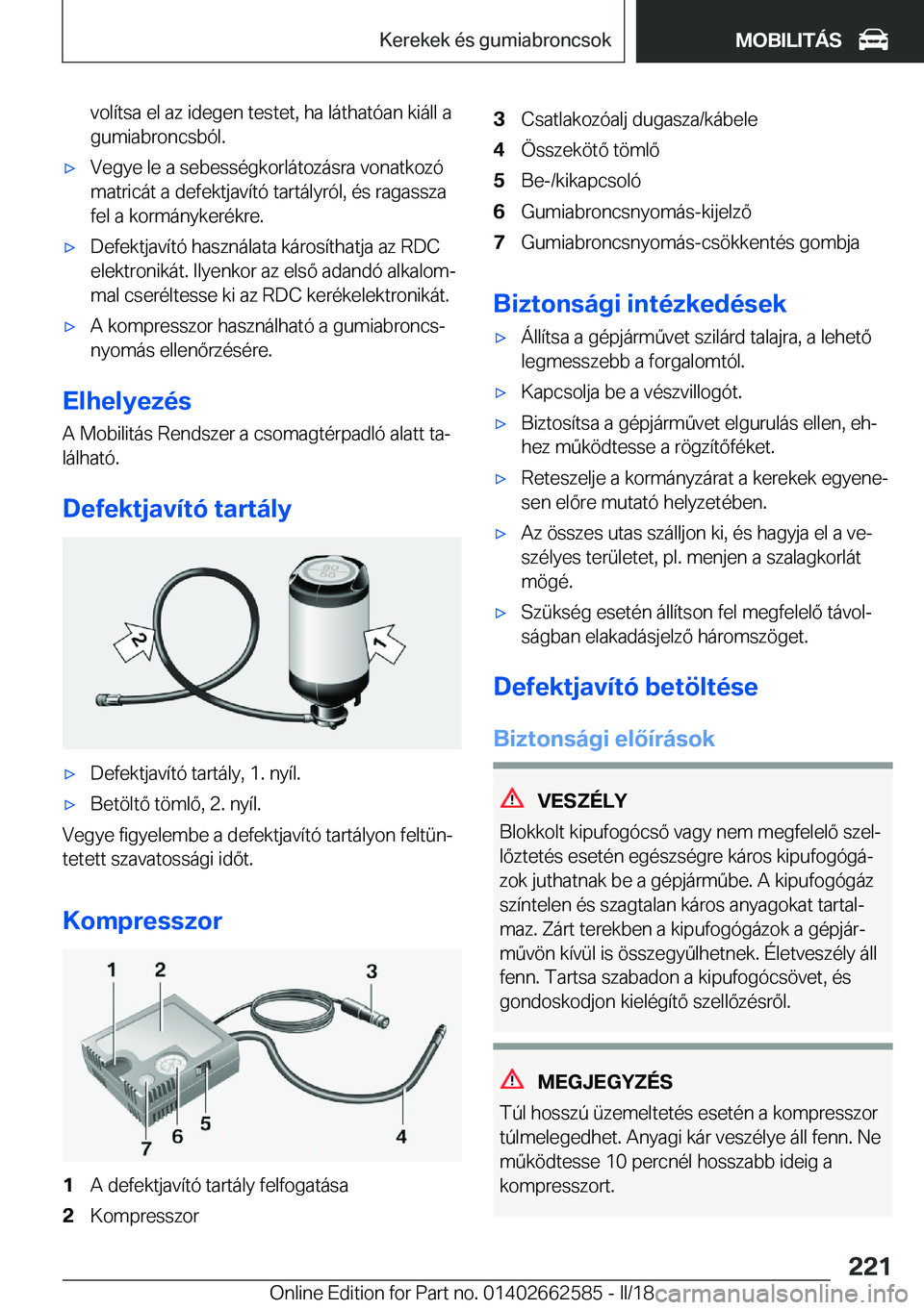 BMW M2 2018  Kezelési útmutató (in Hungarian) �v�o�l�