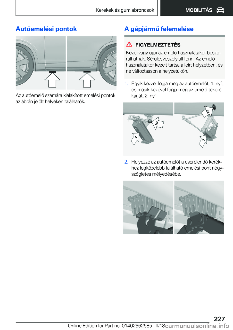 BMW M2 2018  Kezelési útmutató (in Hungarian) �A�u�t�